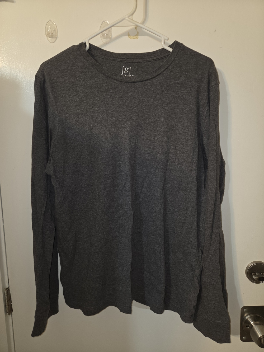 George Men's Long Sleeve Crewneck Shirt - Charcoal